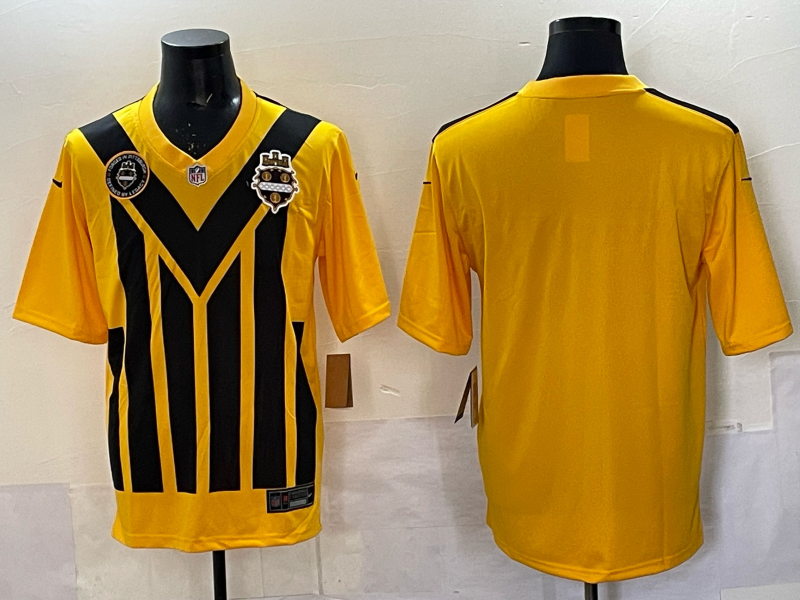 MenPittsburgh Steelers blank yellow Nike NFL  2025 Jersey 02